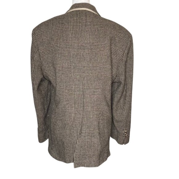 Smythe Reed Men's/Unisex Check Tweed Wool Country Blazer Jacket 46R - Picture 2 of 6